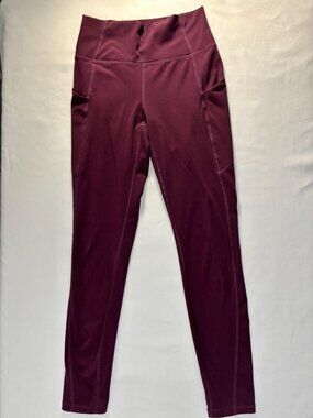 Fabletics Burgundy High-Rise Leggings (Size S)